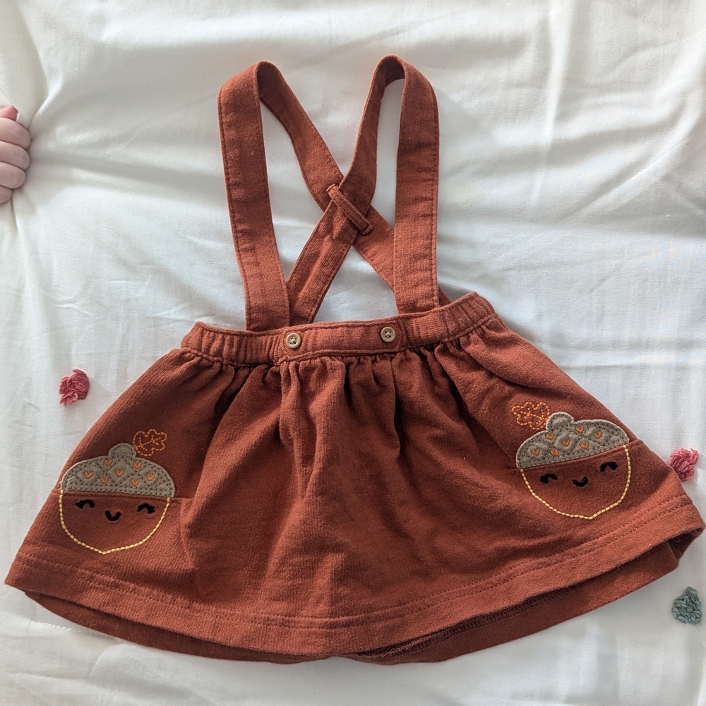 Carter's Brown Jumper Dress with Acorn Design